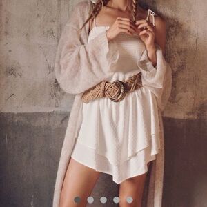 Anthropologie Lillian Eyelet Smocked Cover-Up Dress